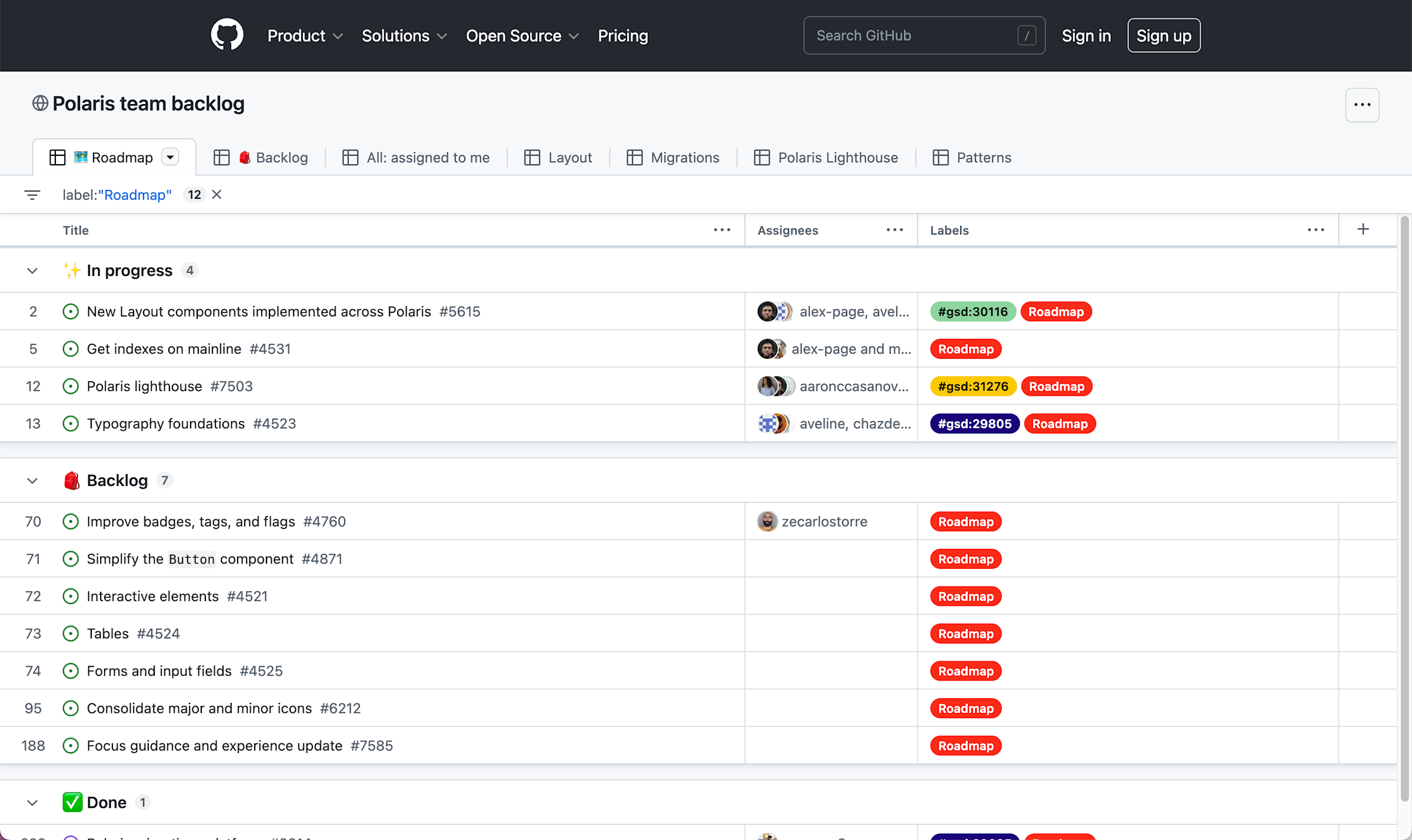 GSD Roadmap