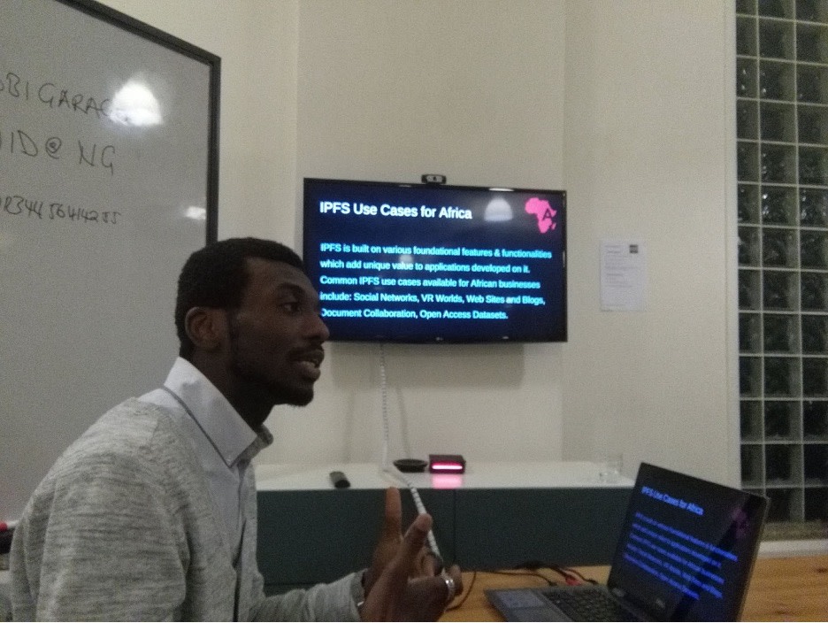 Moses Acquah, CEO at Afrolynk, at IPFS Nairobi meetup