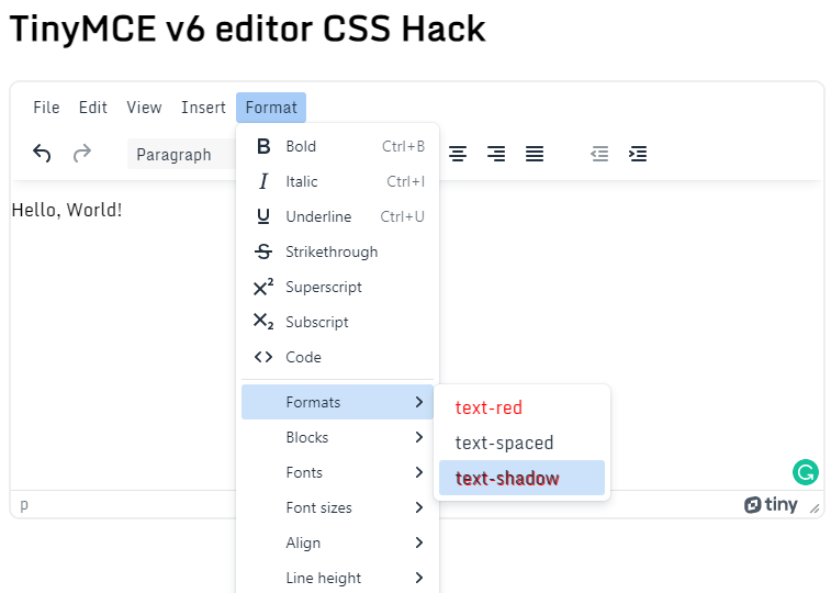 The text shadow and colour CSS hacks working