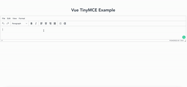Vue with TinyMCE working as an example.
