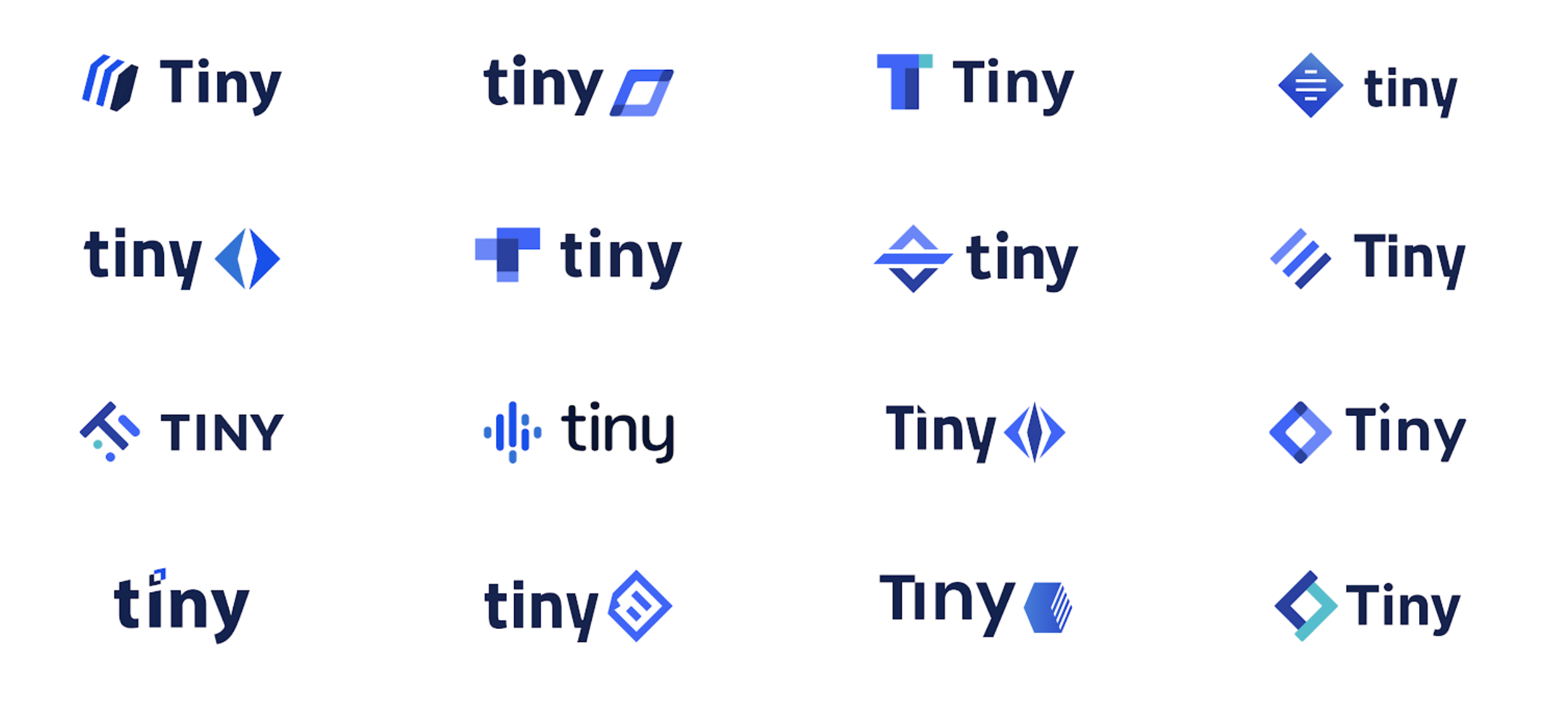 16 logo concepts for Tiny