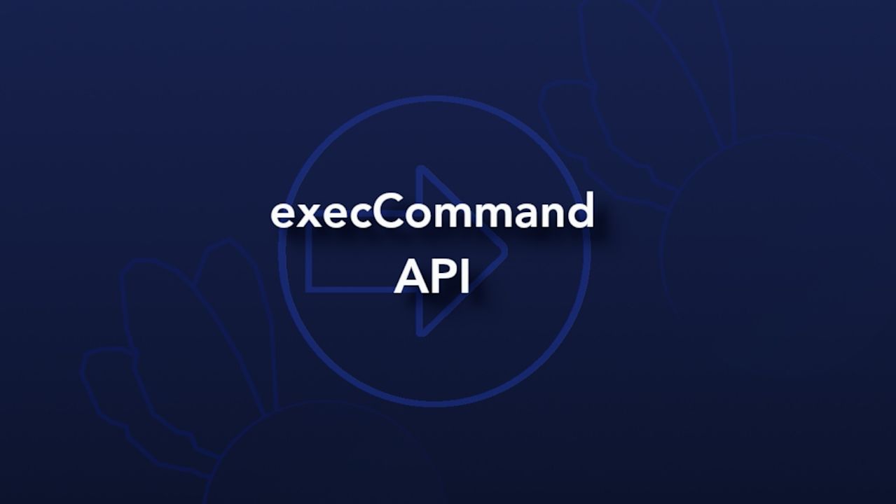 How to use execCommand API | TinyMCE