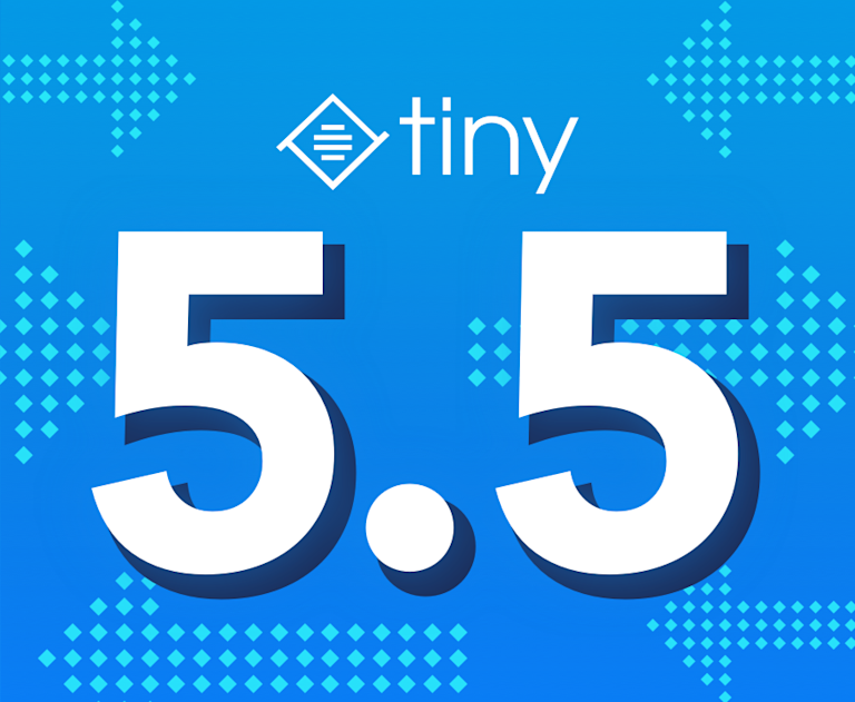 Text "5.5" with Tiny logo positioned above.