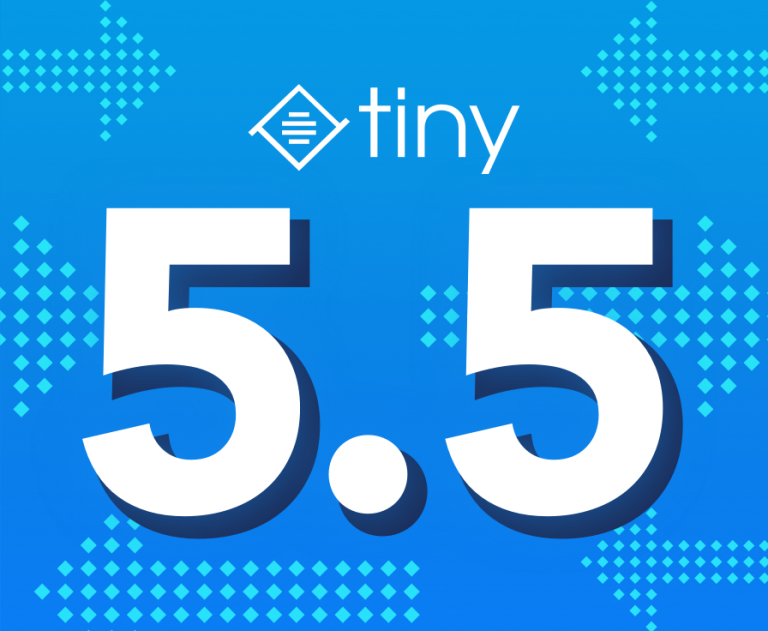 Text "5.5" with Tiny logo positioned above.