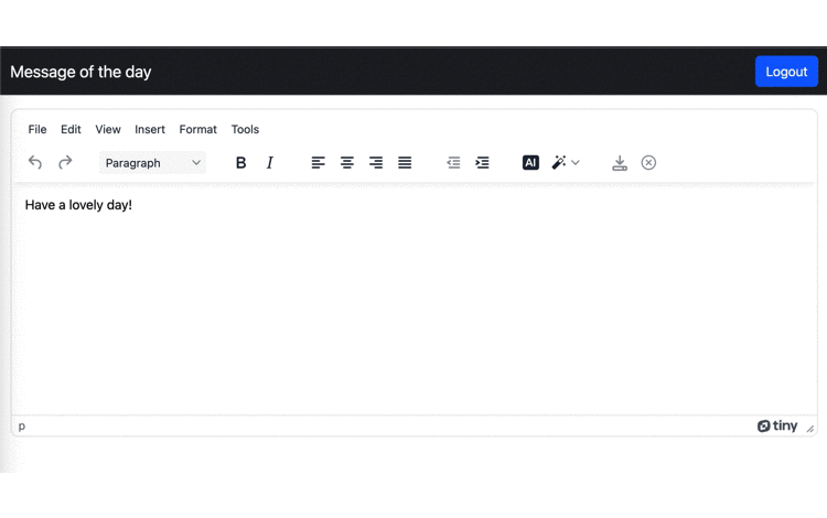 The AI Assistant reference implementation working with added security