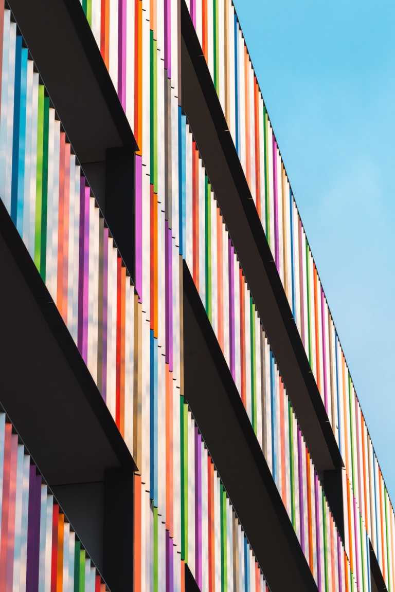 Image of a colourful building 