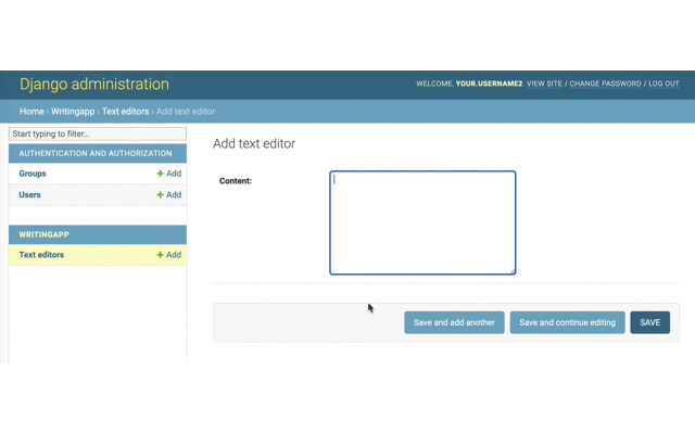 Django working in the browser