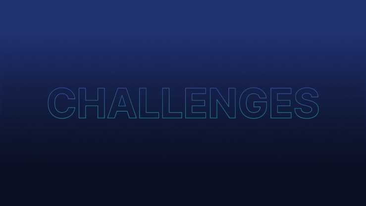 Rich text editor survey - the word challenge on a background representing developer challenges