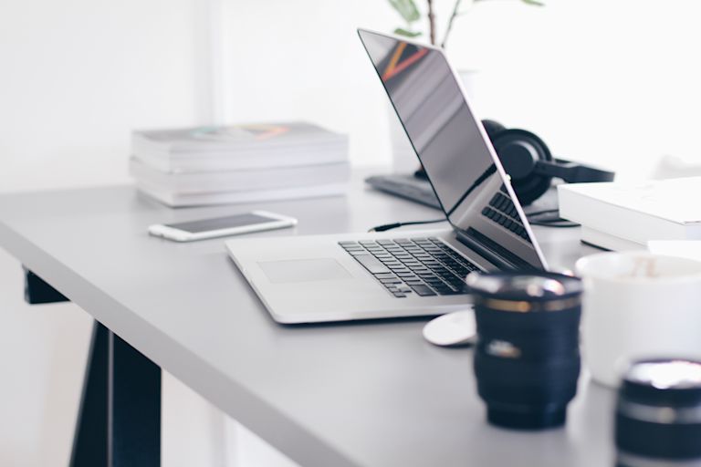 Laptop at a desk office