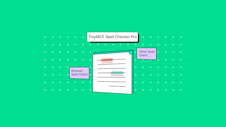 The words Browser spell check and other spell check fall to the side of TinyMCE Spell Checker Pro