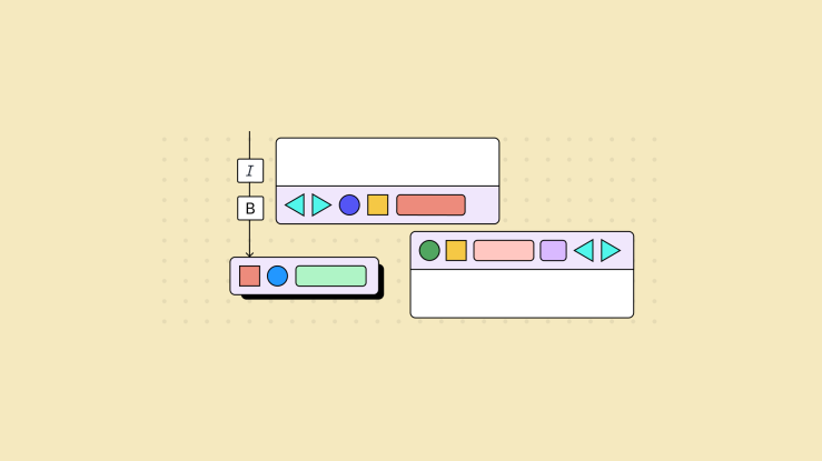 graphical representation of a rich text editor options being customized