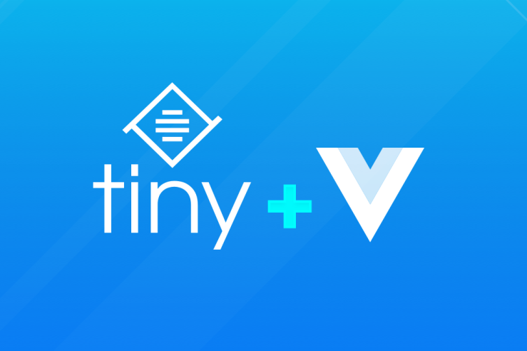 Tiny logo and Vue logo combined with a plus symbol.