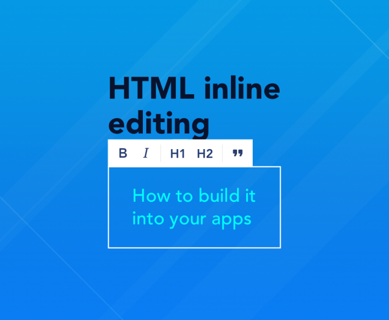 Text "HTML inline editing" with inline editor displayed below.