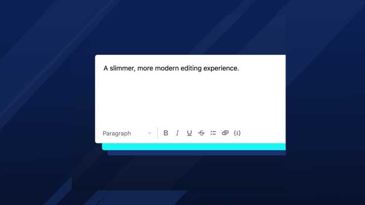 TinyMCE editor with customized skin.