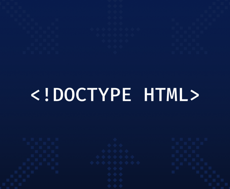 Text that reads "<!DOCTYPE HTML>".