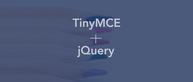 jQuery rich text editor guide | TinyMCE
