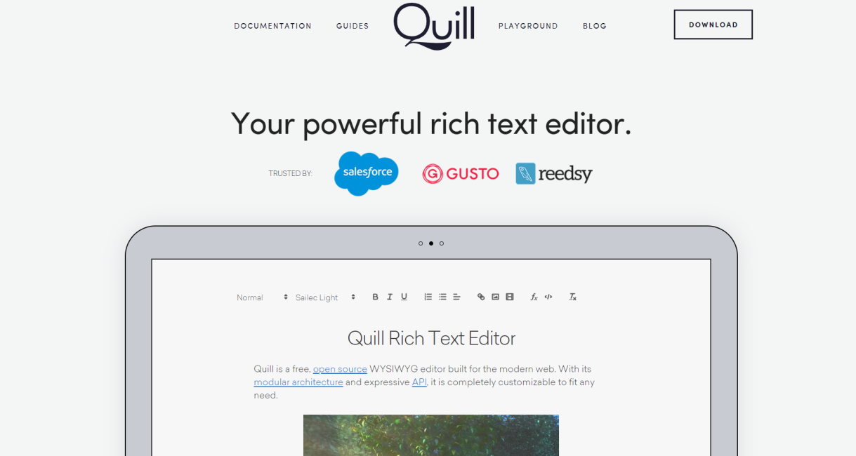 Quill working in the browser