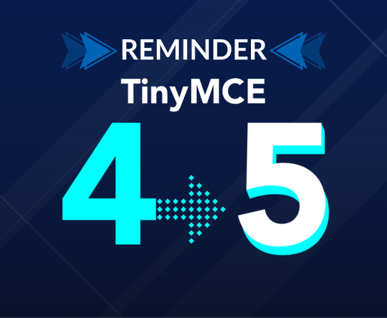 TinyMCE 4 to TinyMCE 5 