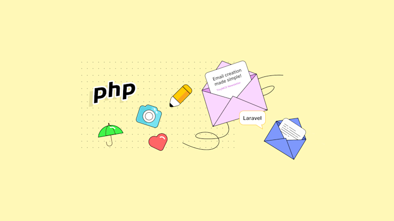 Blade icons represented by different colorful icons looked after by the PHP logo