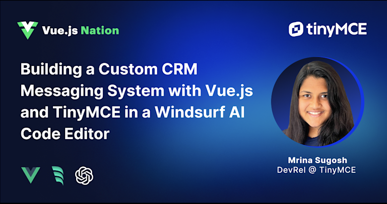 TinyMCE at Vue.js Nation 2025