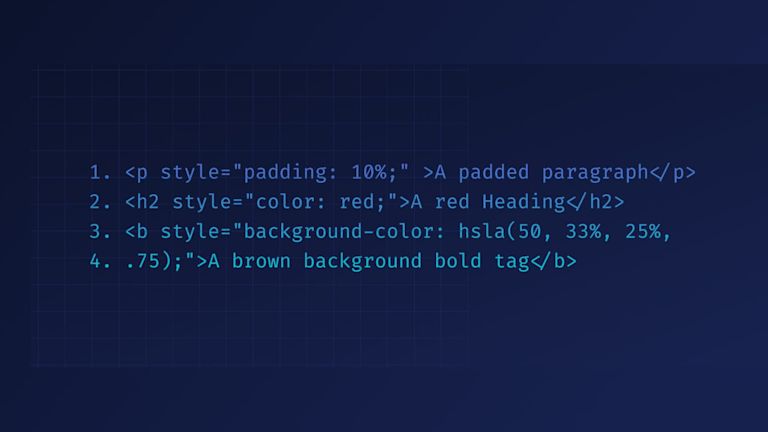 CSS style added inline to a list of HTML tags