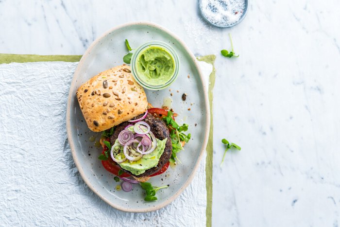 Veggie black bean burger