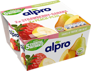 Strawberry banana Peach pear Alpro