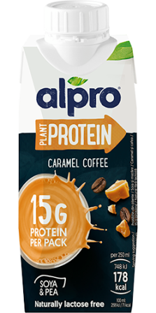 Alpro high protein sójový nápoj slaný karamel