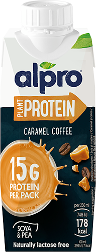 Alpro high protein sójový nápoj slaný karamel