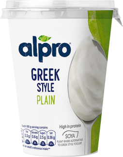 Alpro | Plant-based alternative strained yogurt | Greek Style | Plain | Alpro