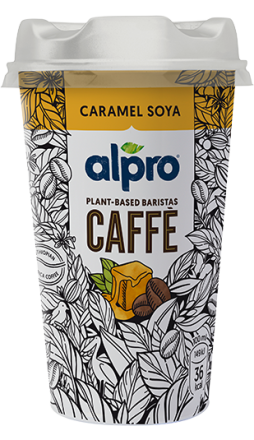 Alpro káva zo sójového nápoja s karamelom