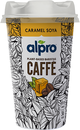Alpro káva zo sójového nápoja s karamelom