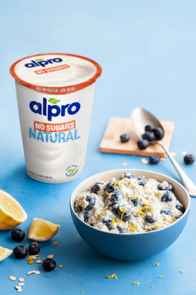 Λεμόνι & Blueberry Overnight Oats | Alpro