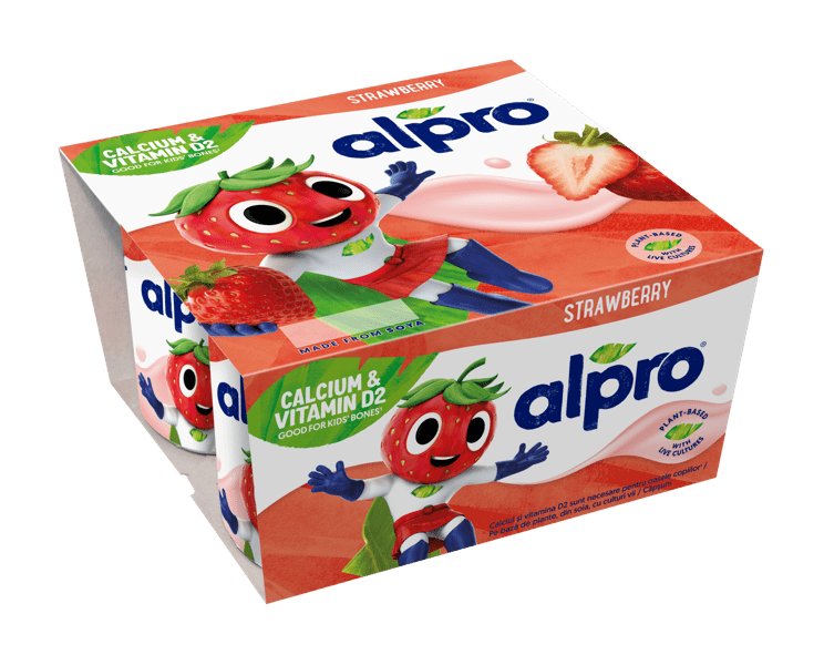 ALPRO ЗАКВАСЕН СОЕВ ПРОДУКТ - ЯГОДА 4x115g | Alpro