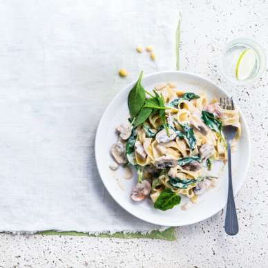 Mushroom & Spinach Tagliatelle