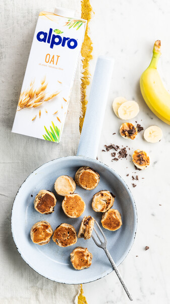 Mini Banana Pancakes | Alpro