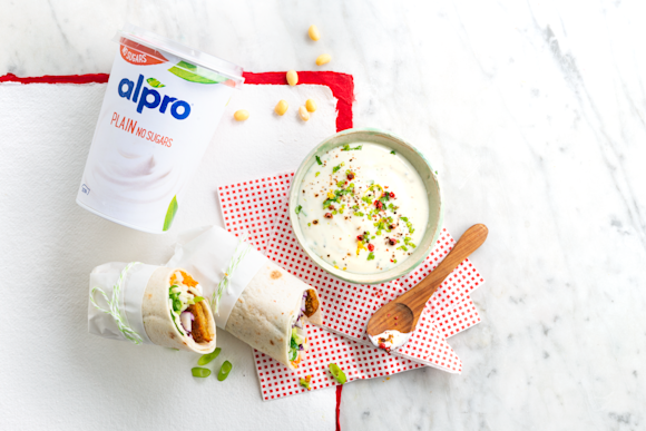 Fabulous falafel wrap with a tangy dip