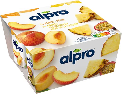 Alternative végétale au yaourt Petit Pêche et Ananas Fruits de la