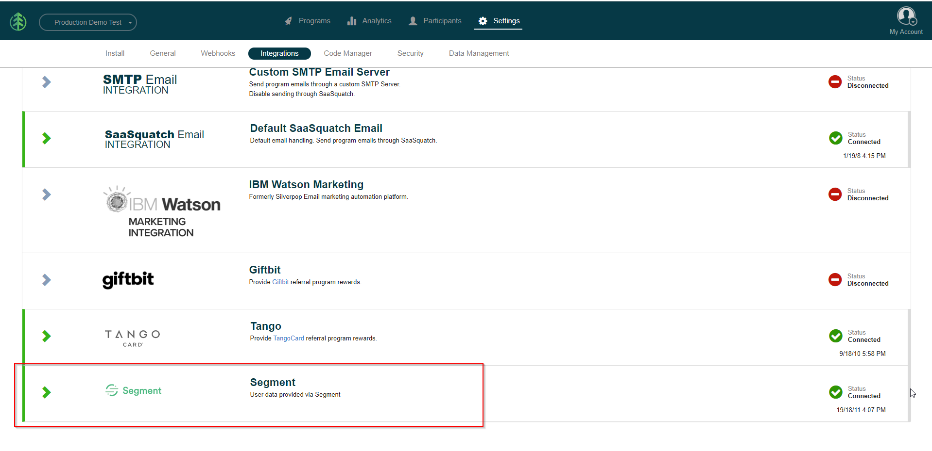 Segment Integration