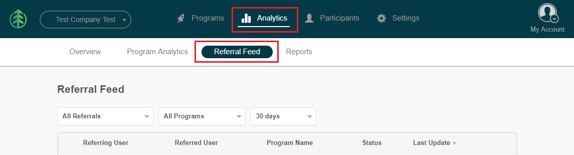 Referral Feed