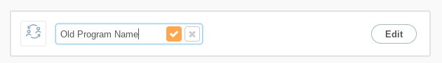 Edit Program Name