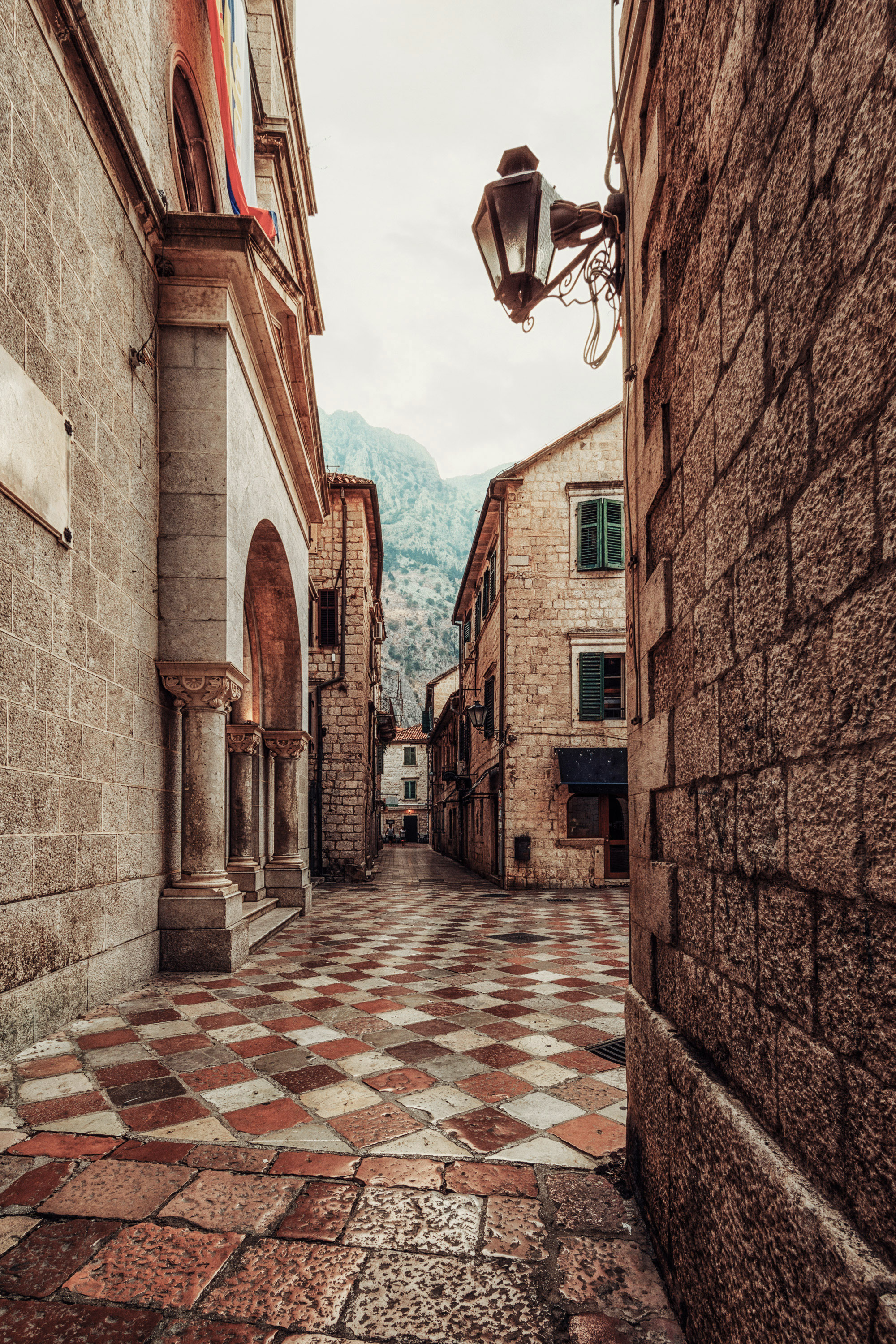 A medieval alley in Montenegro