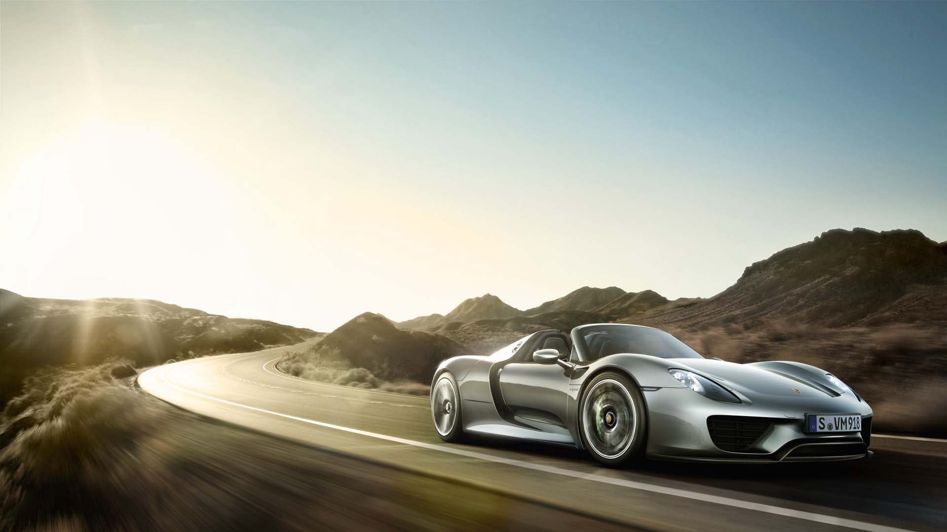 porsche 918 spyder driving wallpaper desktop 