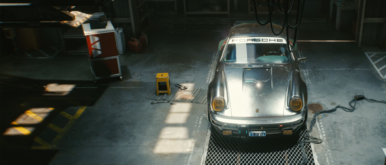 The Porsche 911 Turbo from Cyberpunk 2077