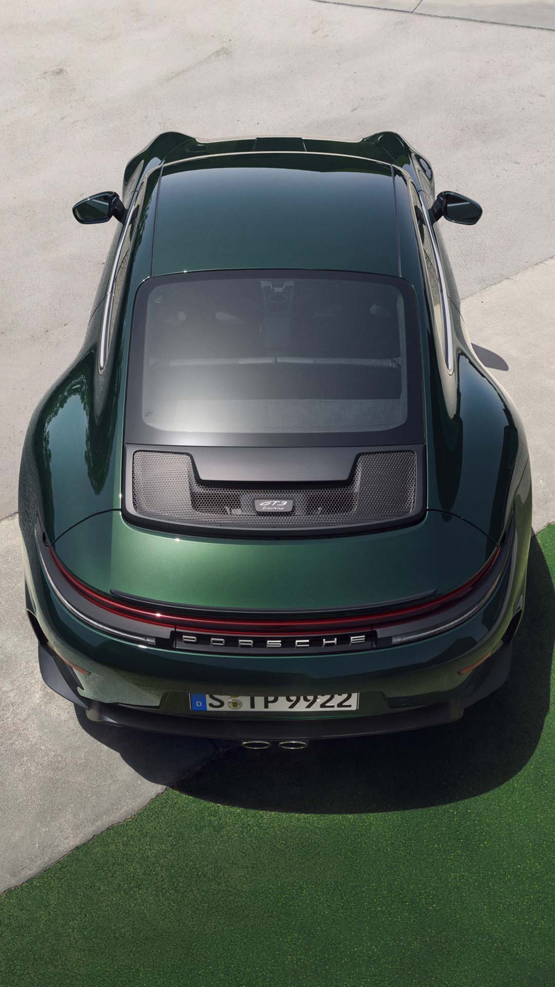 Porsche 911 GT3 Touring wallpaper top view mobile