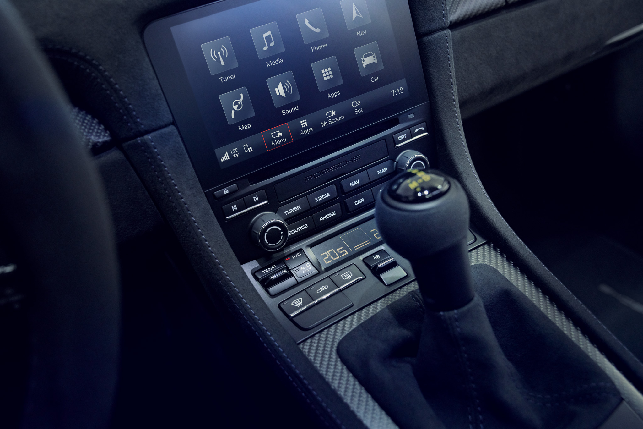 Interior view of the Porsche 718 Cayman GT4 RS