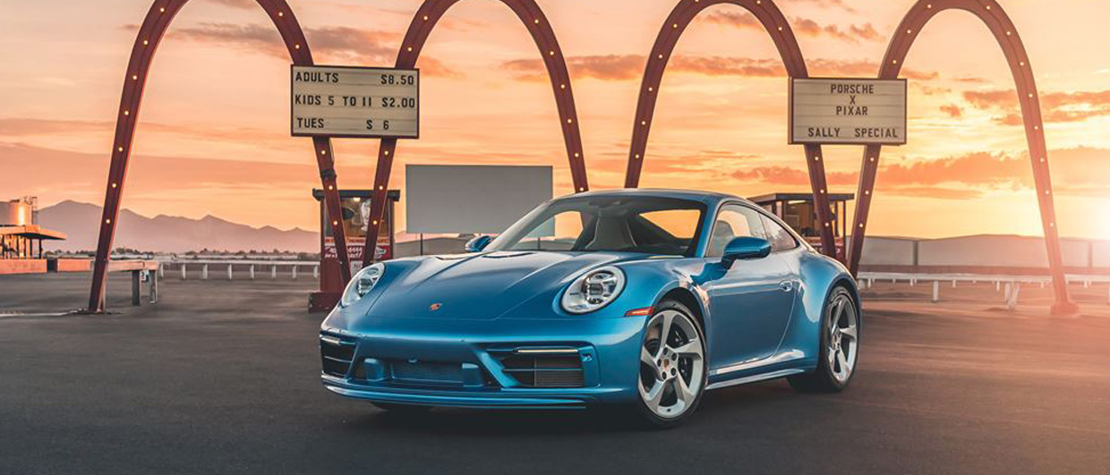 Stripped down Porsche 911 during restoration process