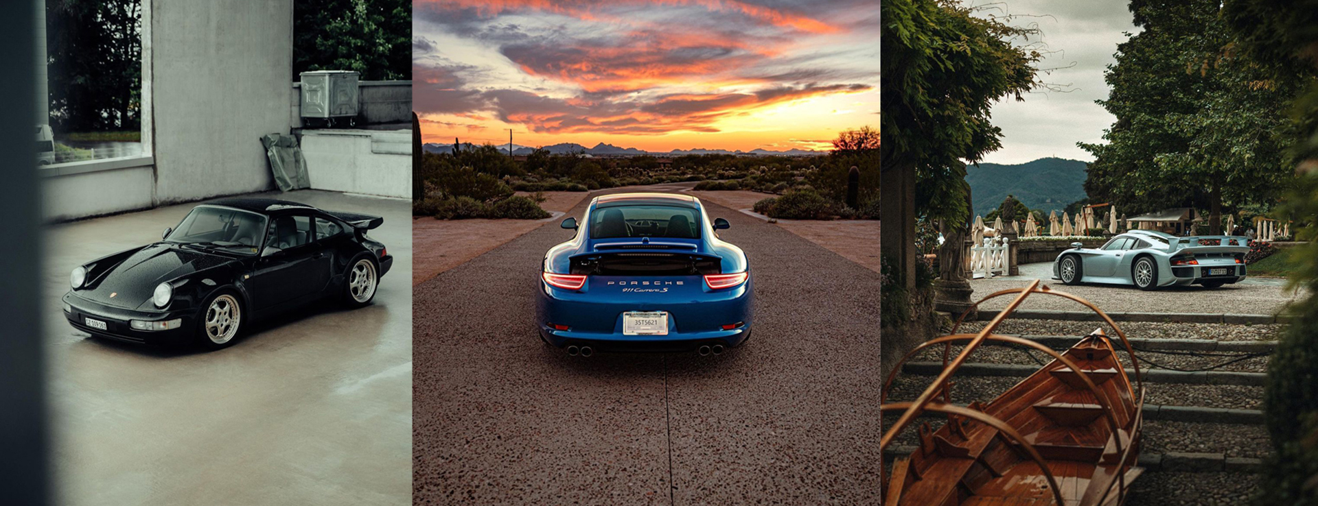 Collage of some top Porsche social media moments of 2023