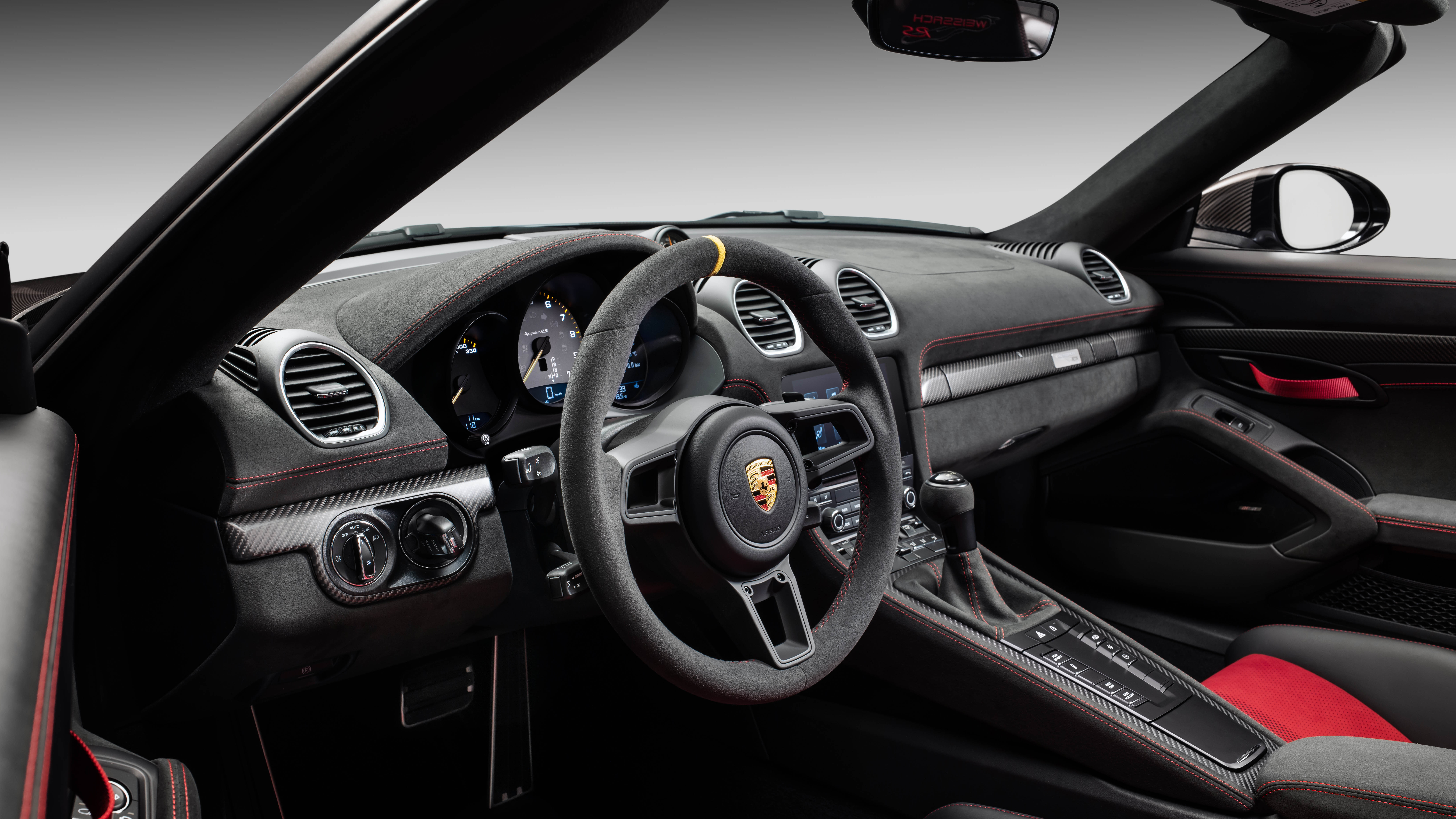 Cockpit of Porsche 718 Spyder RS