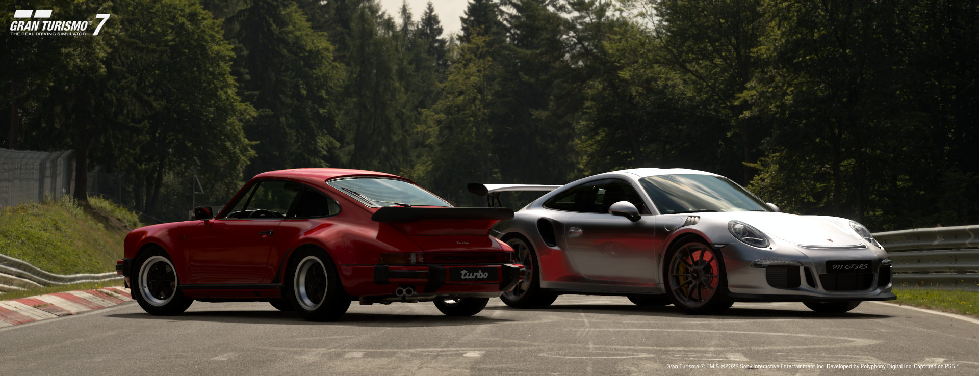 991 GTS RS and Cayman GT4 Clubsport in motion on virtual racetrack